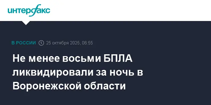 Успешно нейтрализовано не менее восьми БПЛА в небе Воронежской области-0