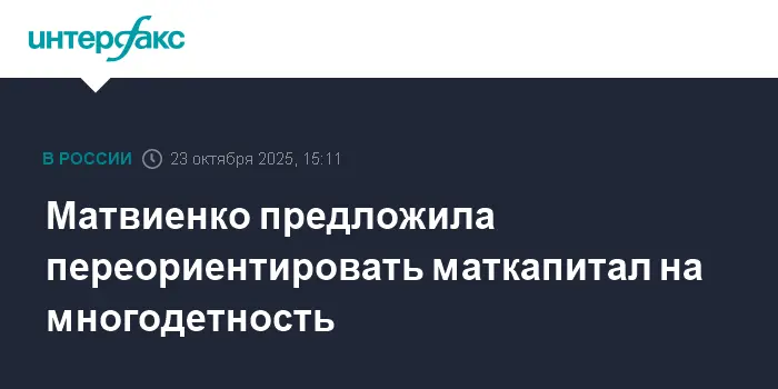 Валентина Матвиенко отметила, что материнский капитал поможет многодетным семьям-0