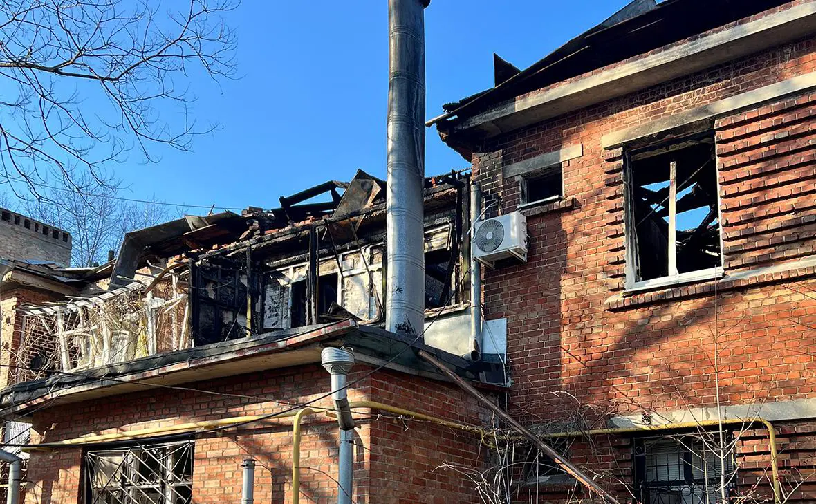 Последствия атаки беспилотников ВСУ в Таганроге (РИА Новости)