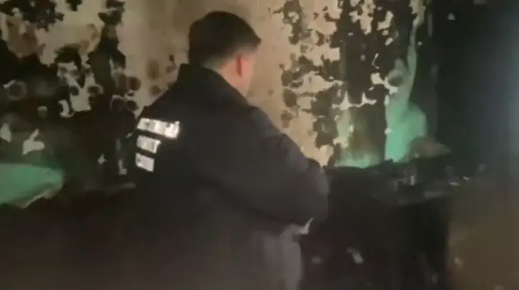 СК показал видео с места сгоревшего хостела в Балашихе