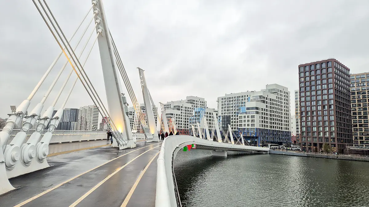 Двое молодых людей устроили заплыв на льдине по Нагатинскому затону