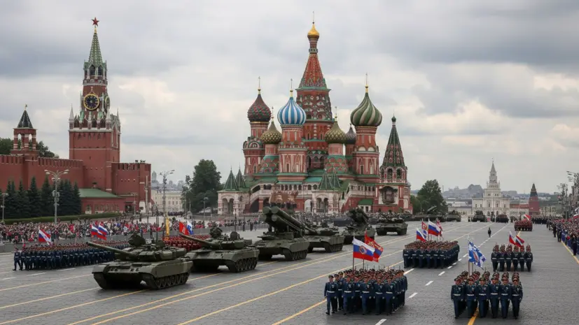 Курсанты института военных дирижёров открыли парад Победы в Москве