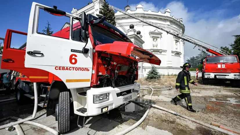 Пожар в здании музея-панорамы в Севастополе, атакованном ВСУ, ликвидирован