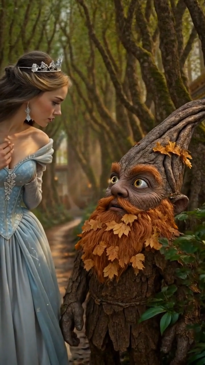 Волшебная девушка и гном в чудесном лесу