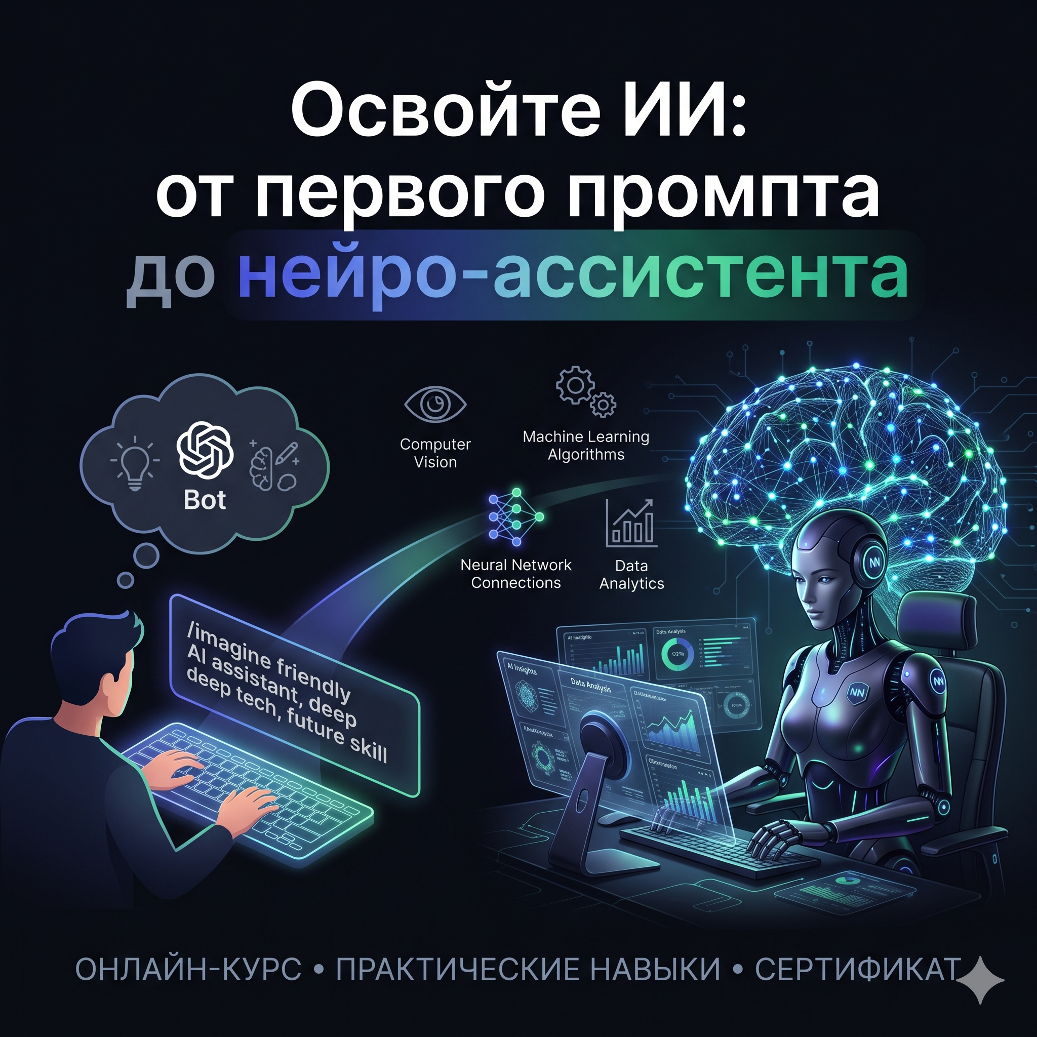 Освойте ИИ: от первого промпта до нейро-ассистента