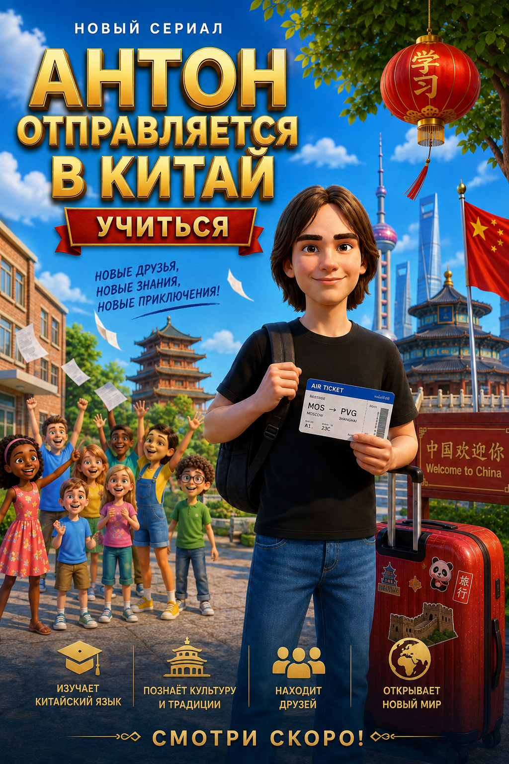 Антон в Китае