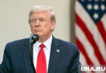 Дональд Трамп. stock
