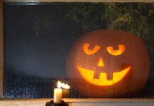 Jack OLantern Behind Window