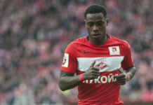 Налоговая задолженность футболиста Квинси Промеса в России RussiaMoscowMarch2017ForwardOfSpartakFootballClubQuincy