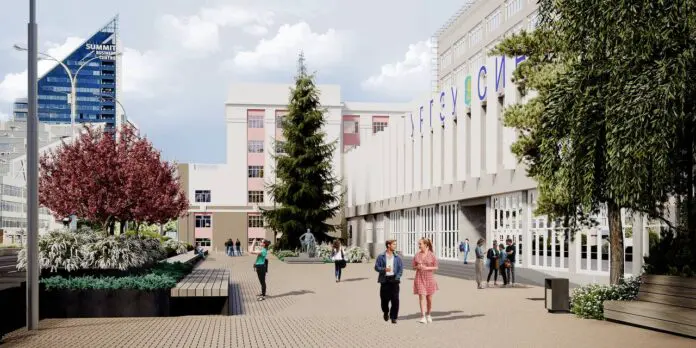 Денис Паслер поддержал проект Золотого Яблока по благоустройству сквера у УрГЭУ-0