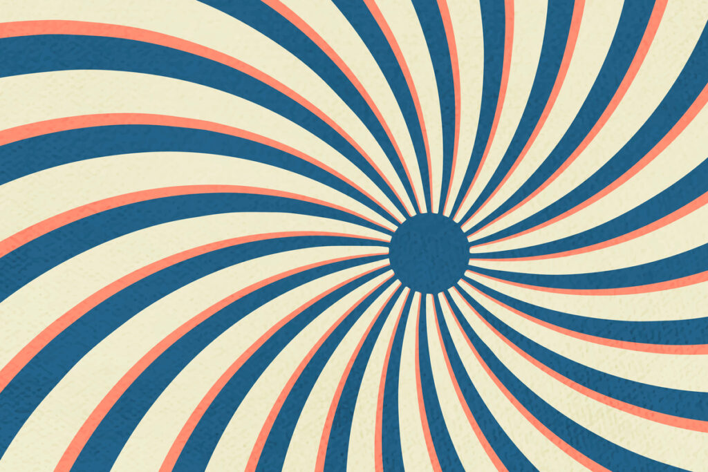 Спиральный эффект солнечных лучей
