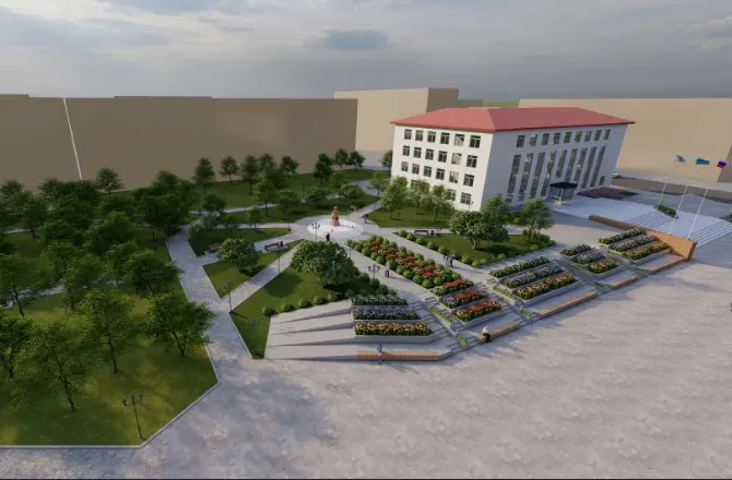 Благоустройство центра Карпинска обсуждают Андрей Клопов и Денис Паслер-0