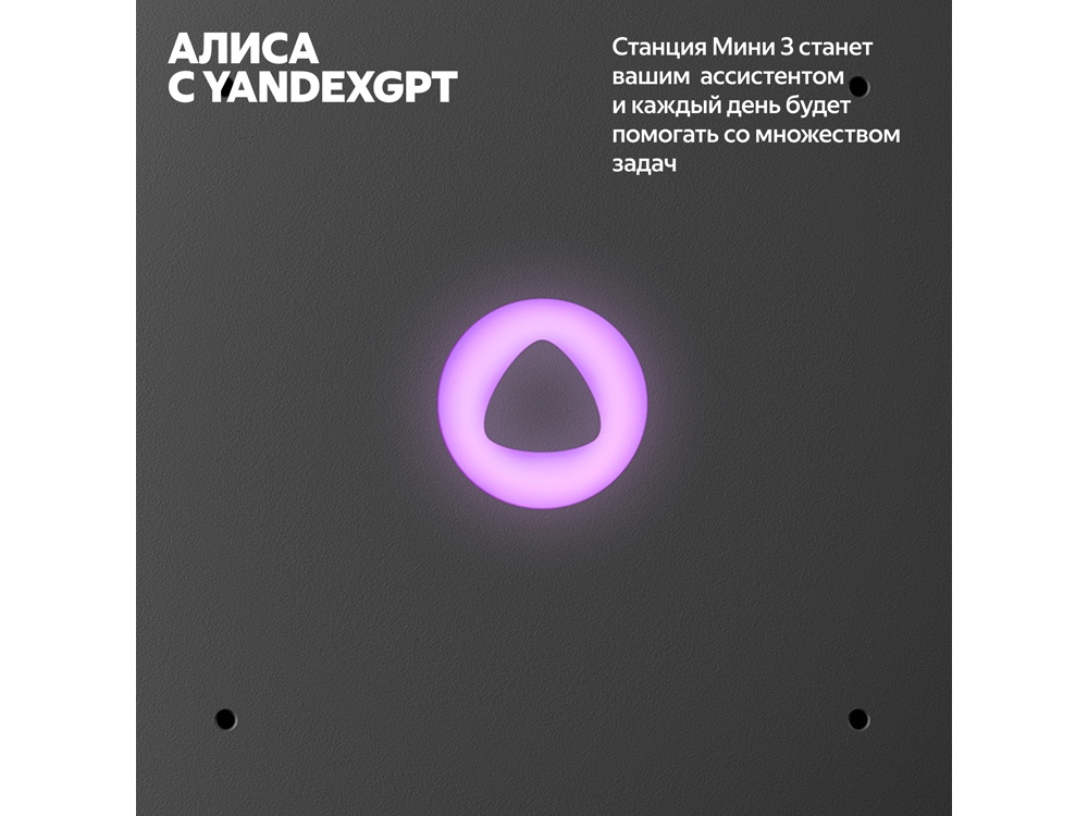 Умная колонка Яндекс Станция Мини 3 с Алисой на YaGPT черная, 12 Вт (YNDX-00027BLK), черный