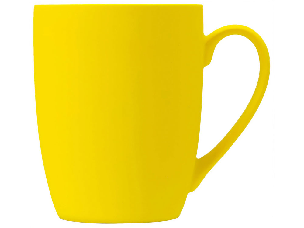 Кружка с покрытием soft-touch C1, желтый