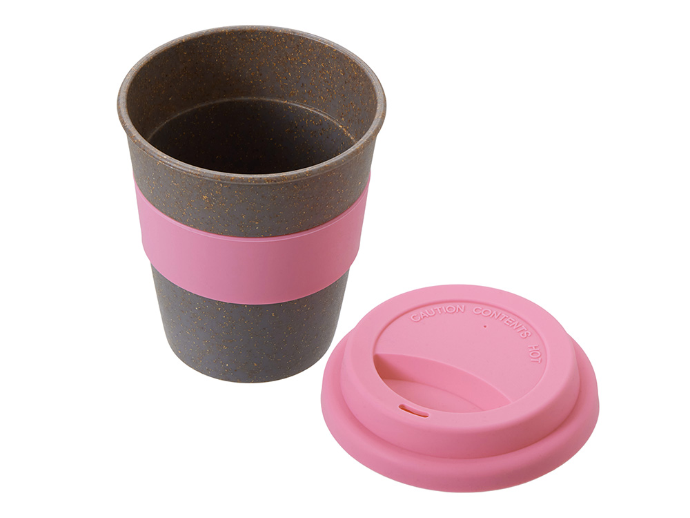 Стакан с силиконовой крышкой Cafe, dust pink