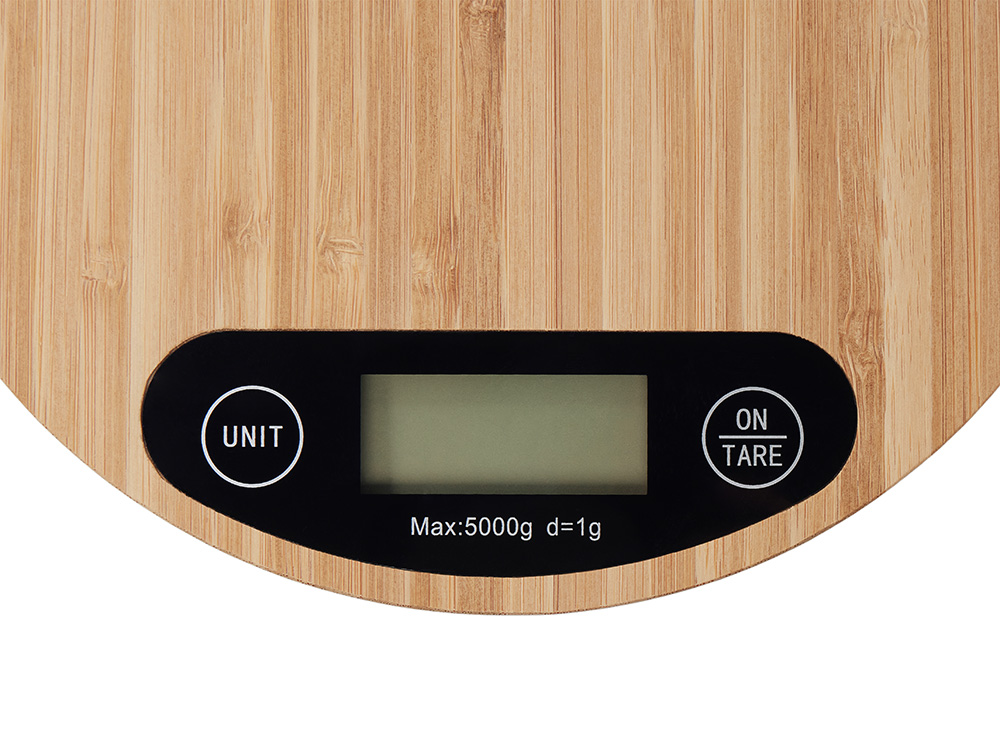 Бамбуковые кухонные весы Scale, натуральный