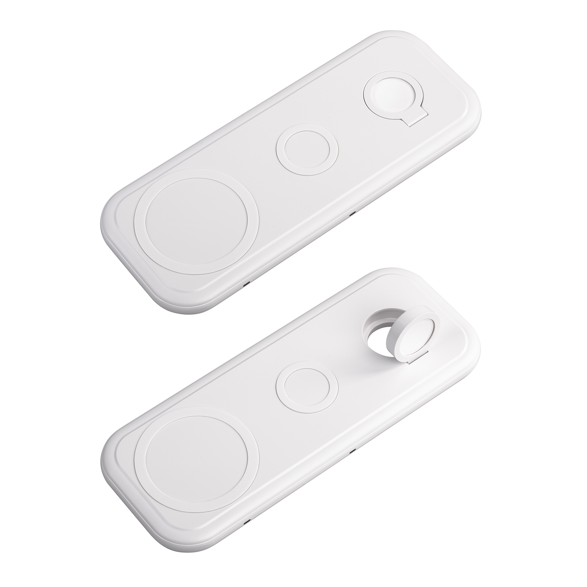 Настольная беспроводная (15W) зарядная станция "Snow Board" для смартфона, часов и наушников, цвет белый