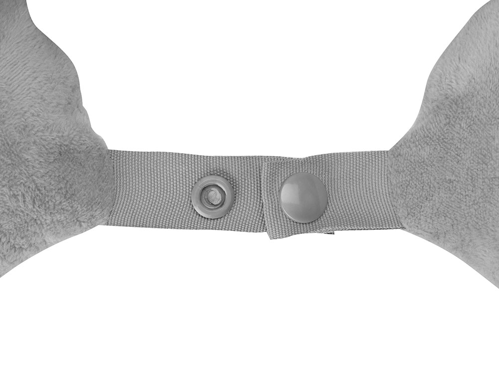 Подушка Basic из микрофибры с эффектом памяти U-shape, серый
