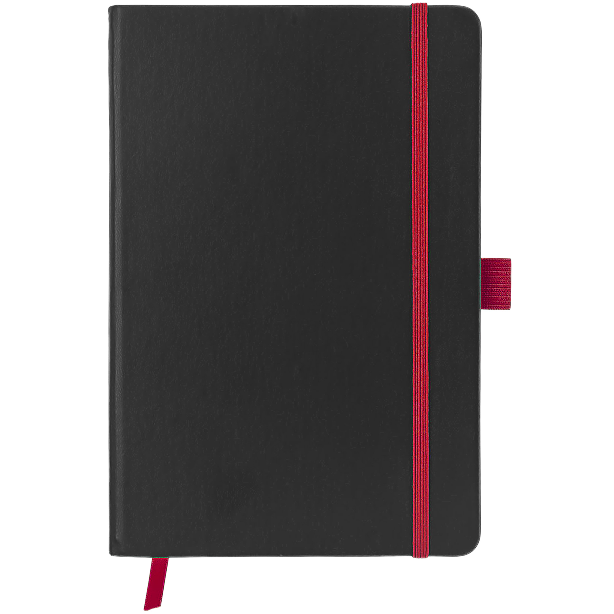 Блокнот ColorNote Black, твердая обложка A5, 80 листов, черный с красным