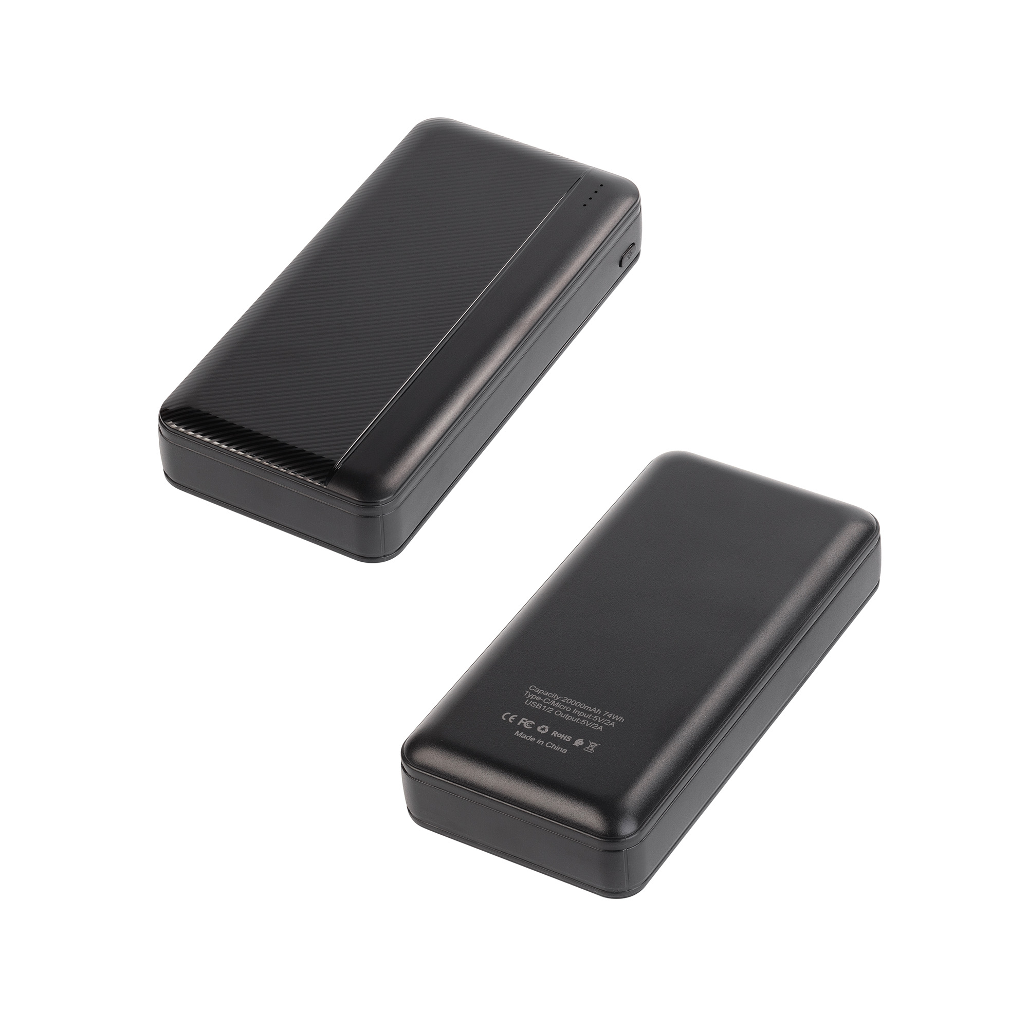 Зарядное устройство "Twenty Line" 20000 mAh, цвет черный