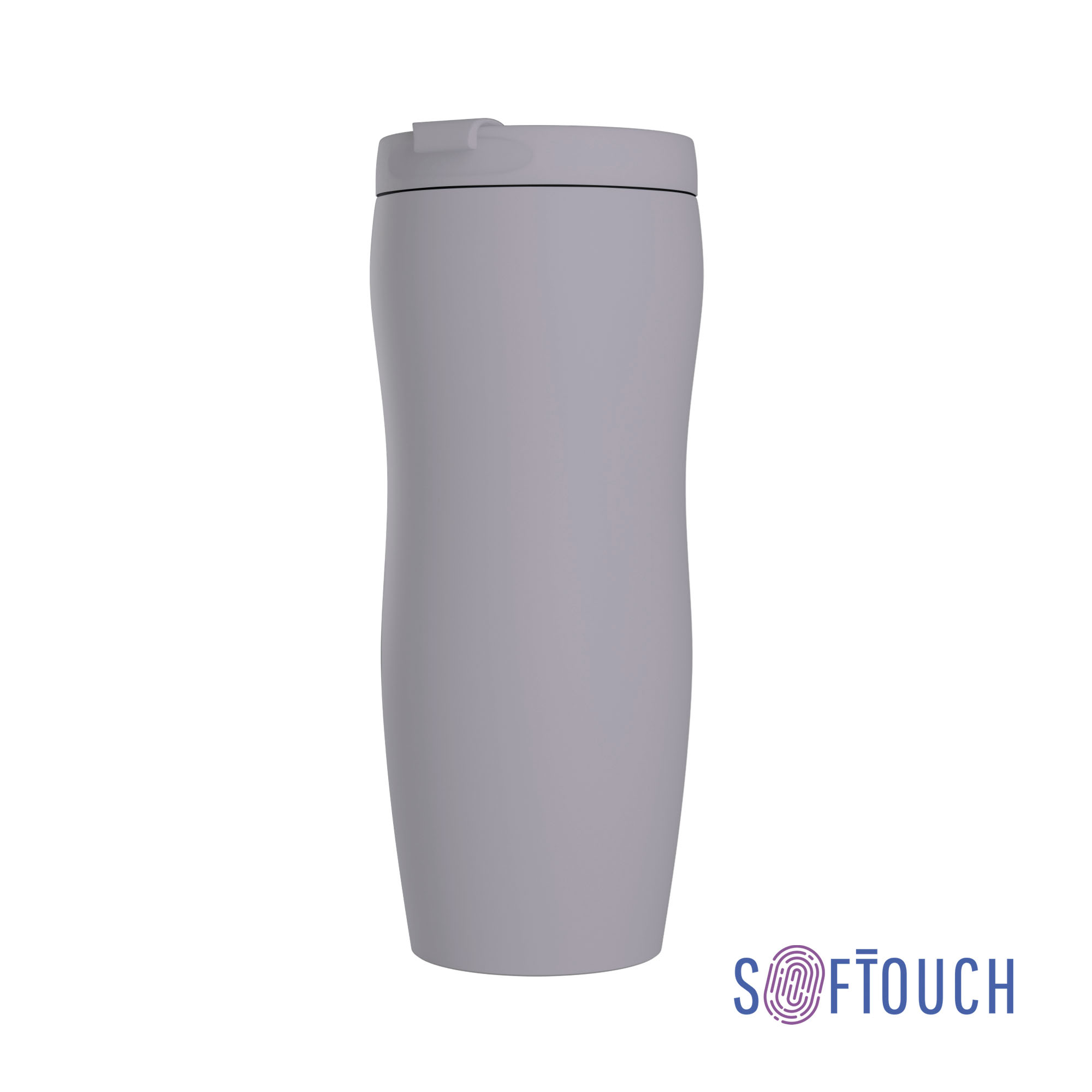 Термостакан "Монтана" 400 мл, покрытие soft touch, цвет серый