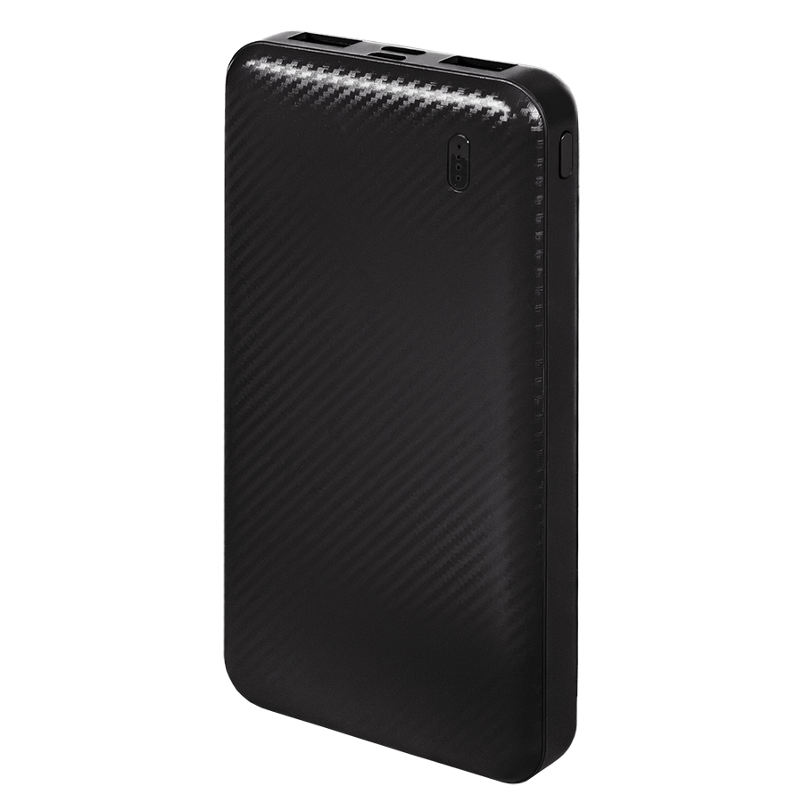 Универсальный аккумулятор Rib 10 (10000 мАч), черный, 13,5х6.8х1,5 см