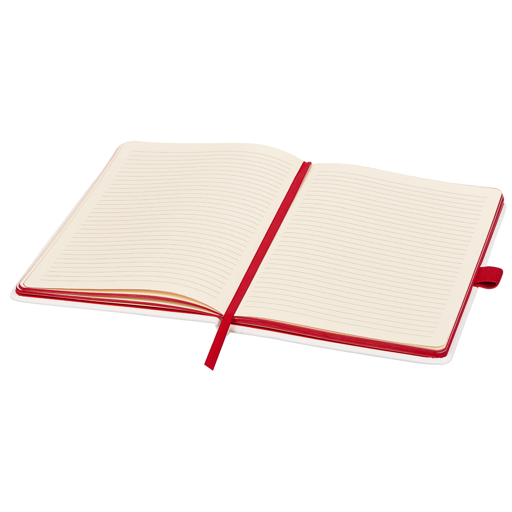 Блокнот ColorNote White, твердая обложка A5, 80 листов, белый с красным