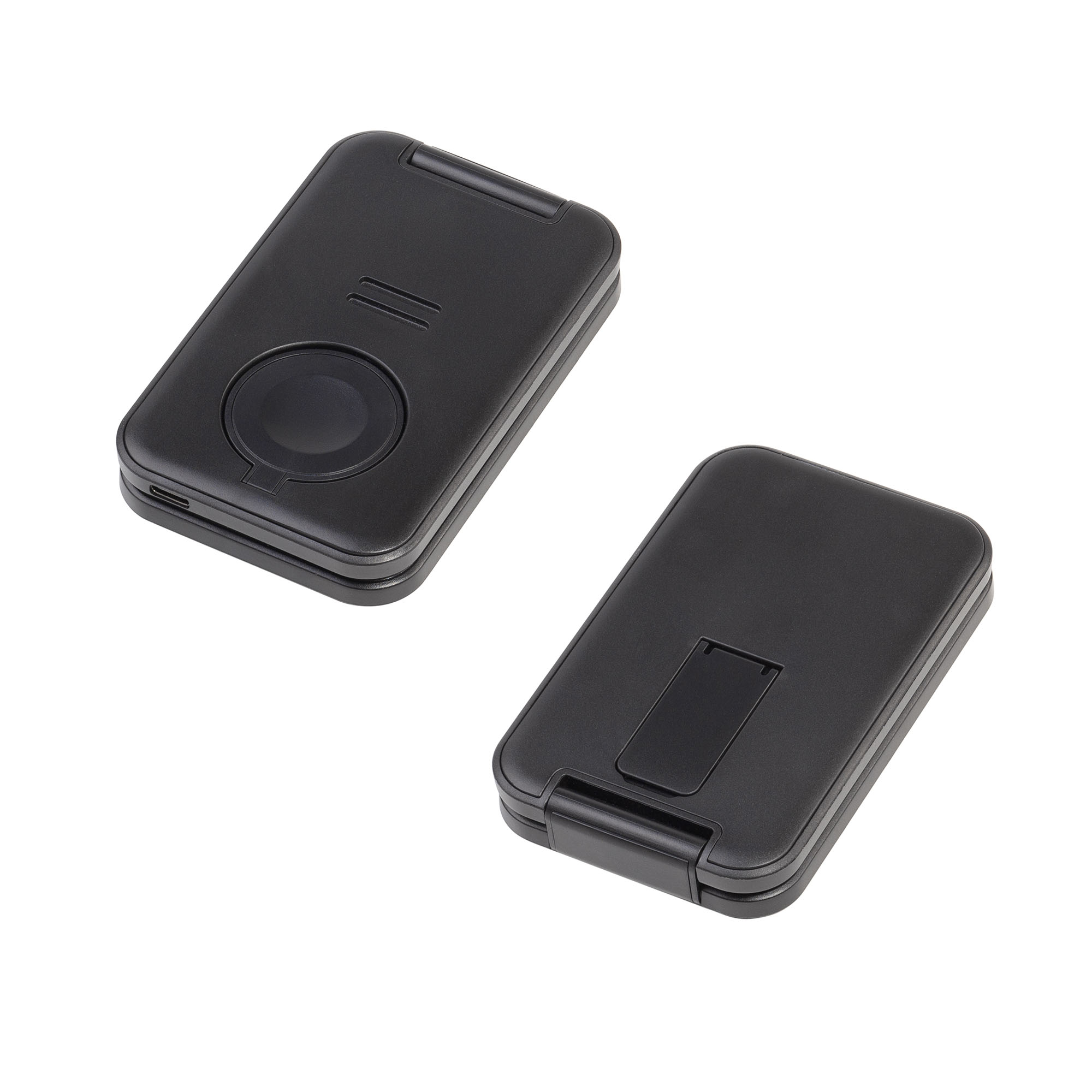 Складная беспроводная (15W) зарядная станция "Slap" с MagSafe, цвет черный