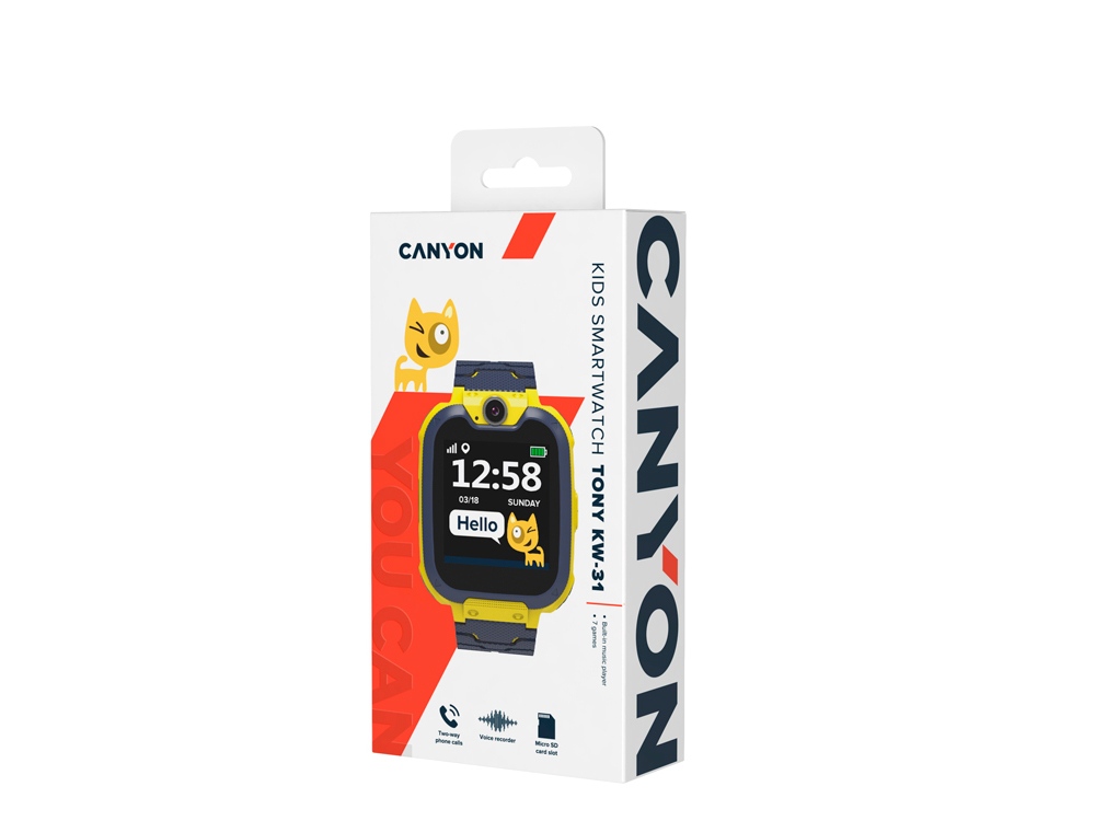 Детские часы Canyon Tony KW-31, желто-серый, желтый, серый