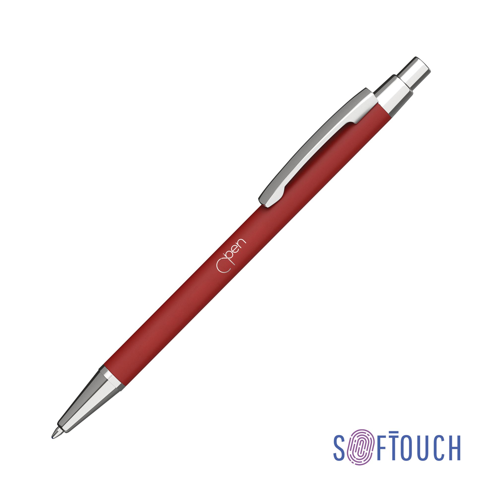 Ручка шариковая "Ray", покрытие soft touch, цвет красный