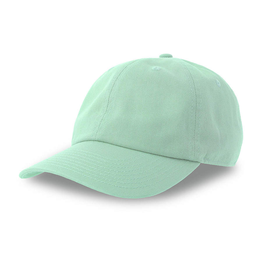 Бейсболка "DAD HAT-S", 6 клиньев, металлическая застежка, мятный, 80% хлопок, 20% переработанный хлопок, 270 г/м2