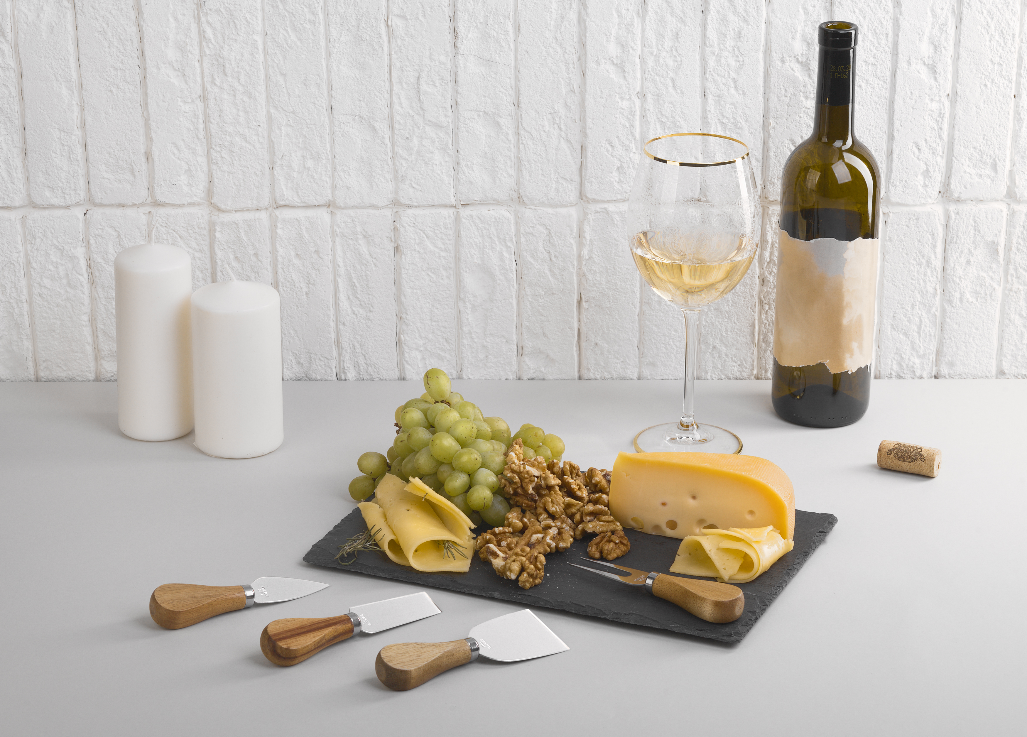 Набор для сыра "Four cheeses", цвет натуральный