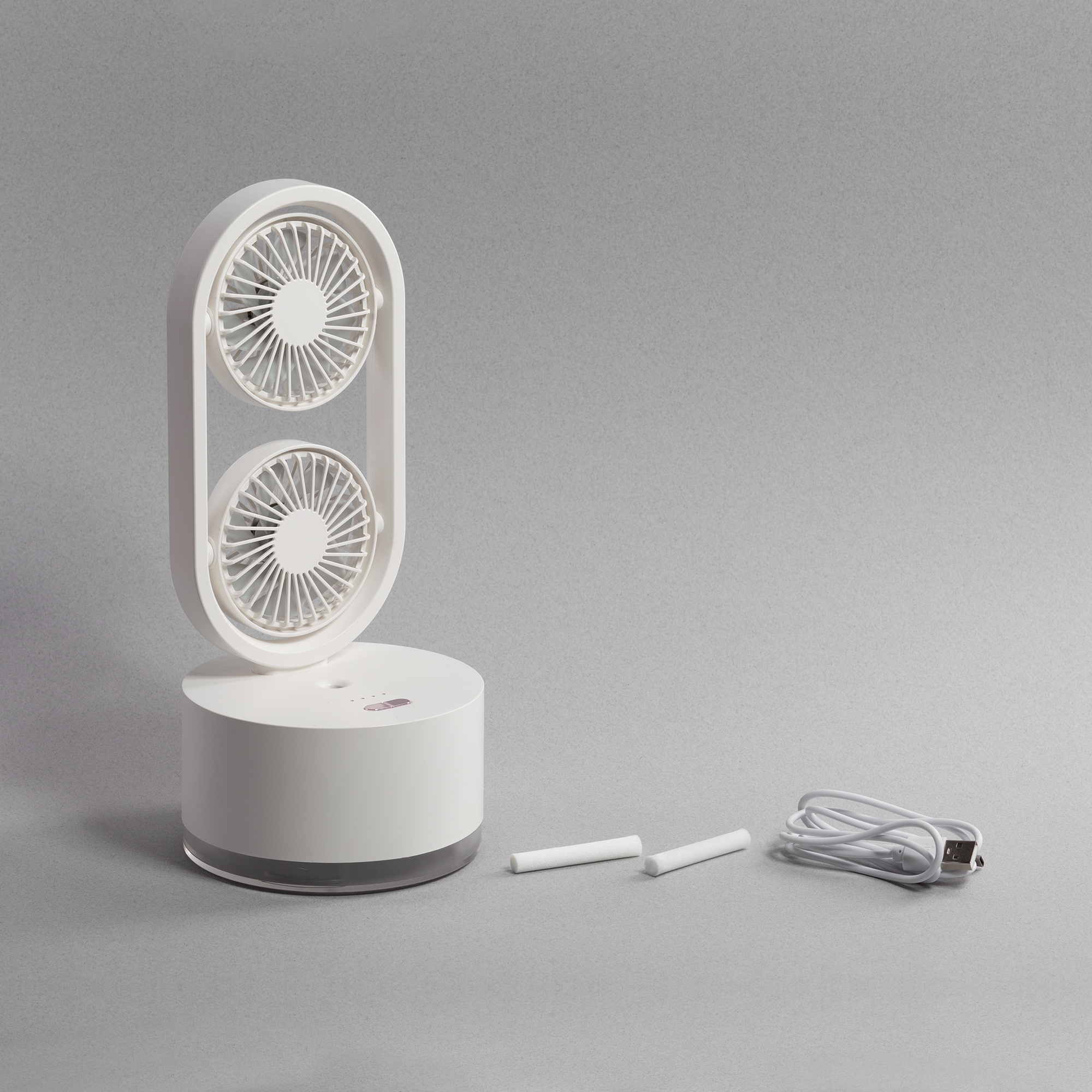 Портативный увлажнитель воздуха "Smart Wind" с двумя вентиляторами, цвет белый