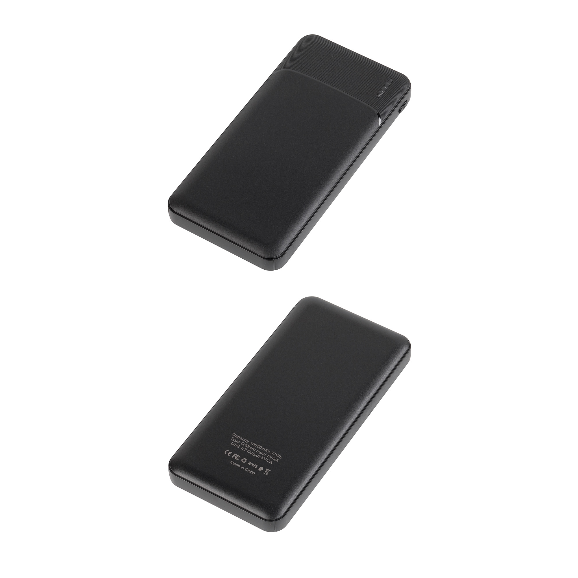 Зарядное устройство "Ten" 10000 mAh, цвет черный