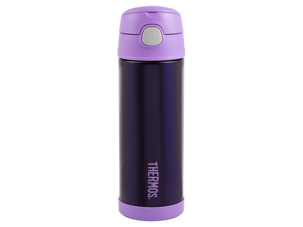Термос из нерж. стали тм THERMOS F4023PL Stainless Steel 0.47L, черный, фиолетовый