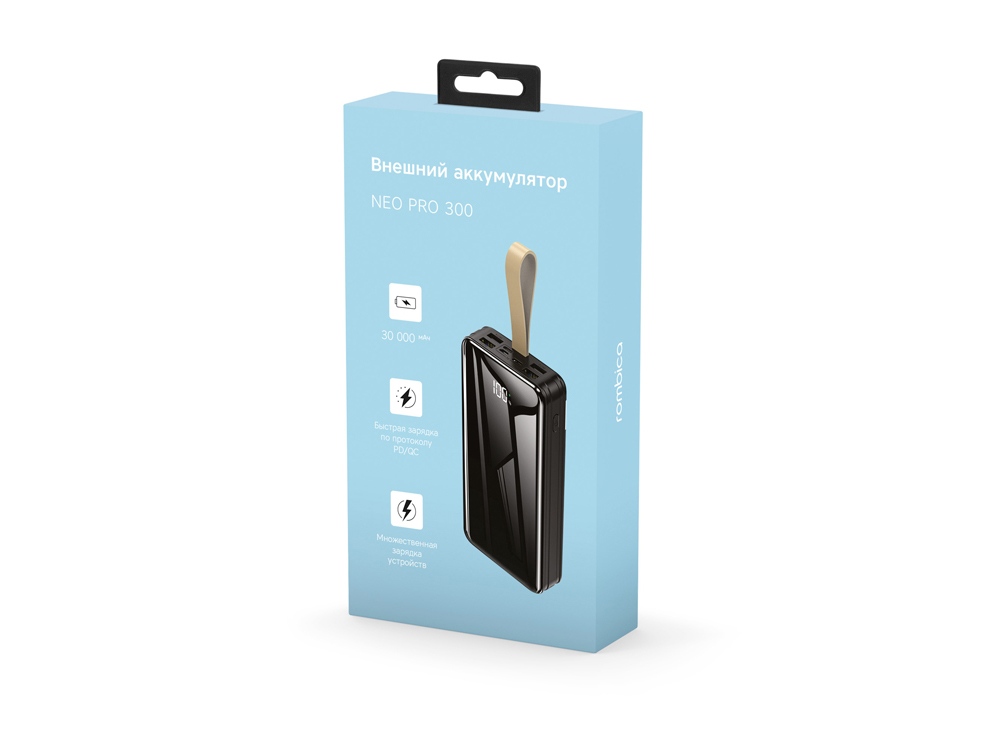 Внешний аккумулятор Rombica NEO PRO-300 Black, черный