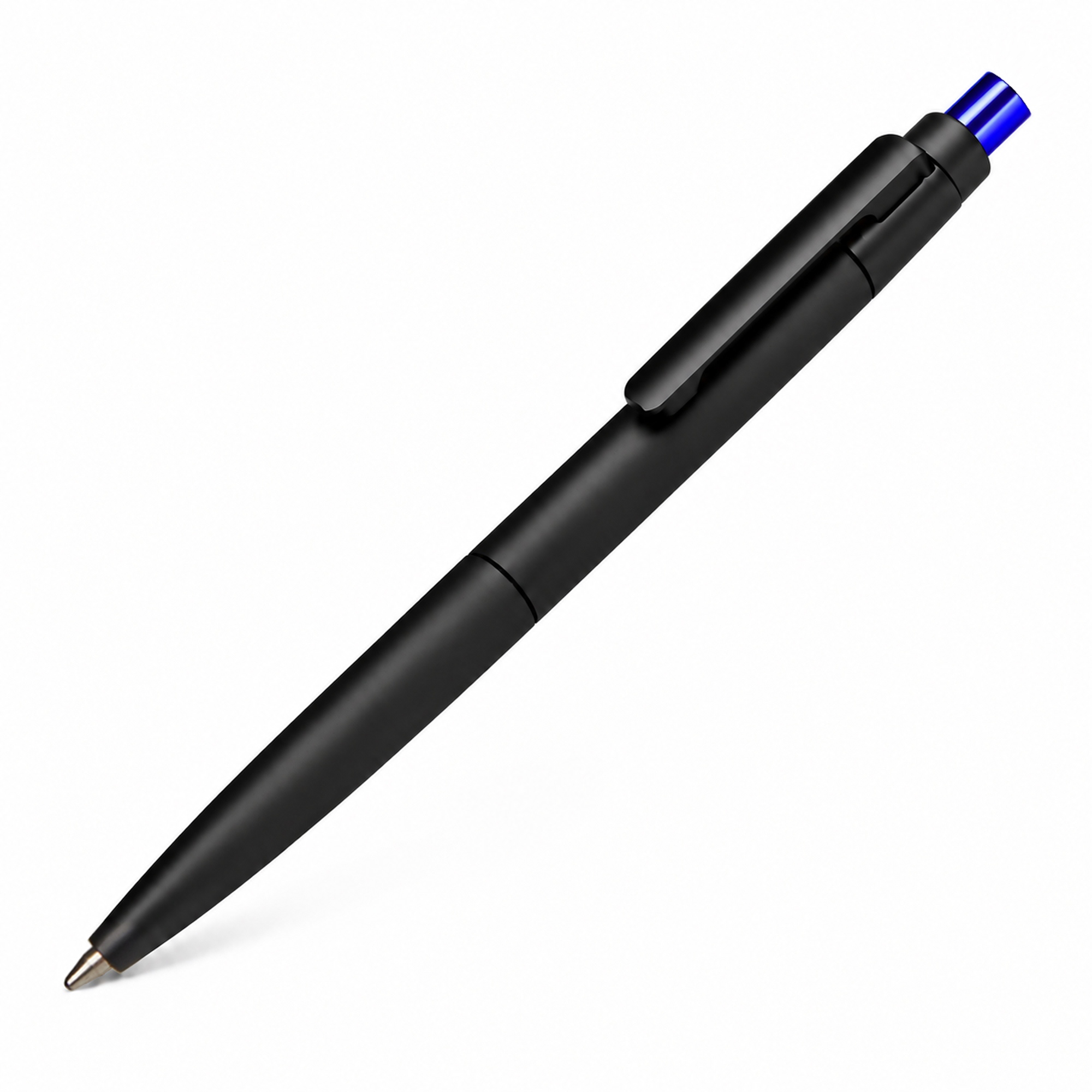 Ручка шариковая из пластика и металла Шэдоу soft-touch, черный/синий