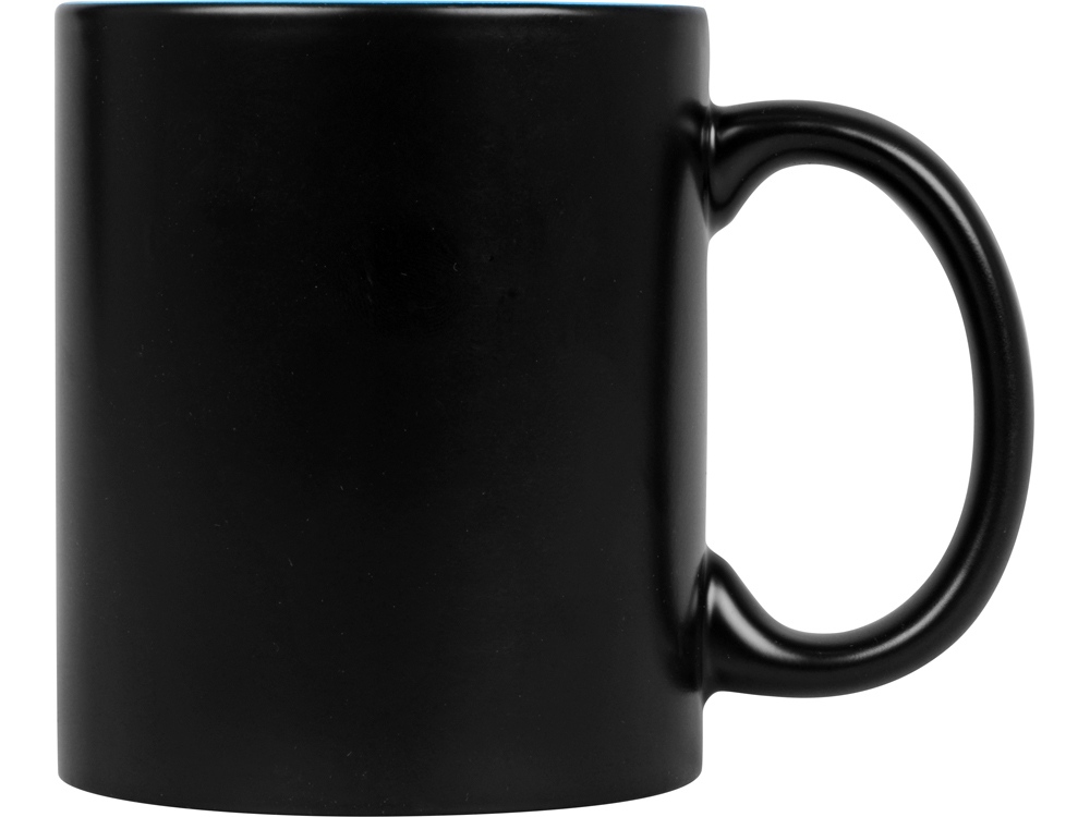 Кружка с покрытием для гравировки Subcolor BLK, черный/голубой, черный, голубой