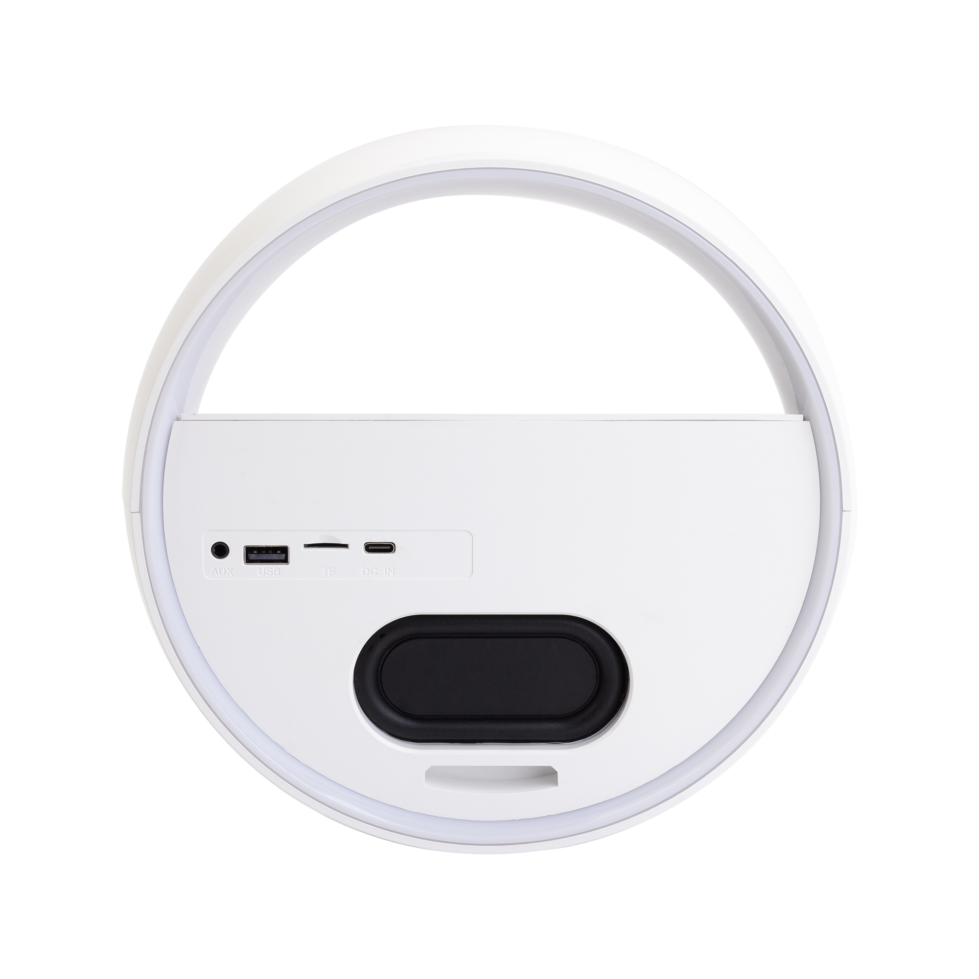 Bluetooth колонка "Smart Orb" 5Вт с беспроводным (15W) ЗУ, лампой, часами, FM радио, цвет белый