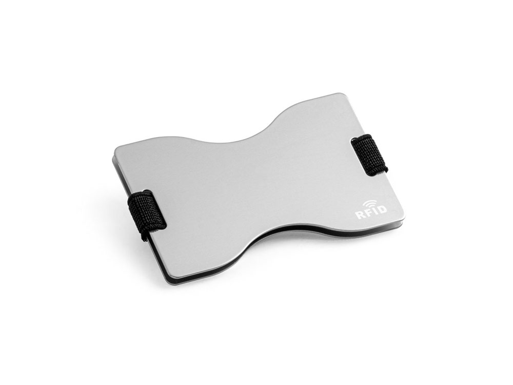 MULLER. Визитница с защитой RFID, Сатин серебро, серебристый