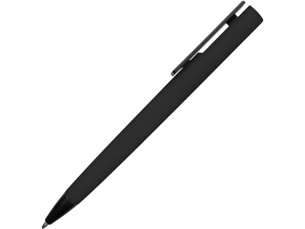 Ручка пластиковая soft-touch шариковая Taper, черный