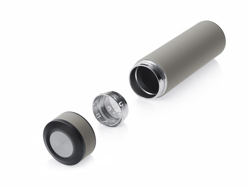 Вакуумный термос Vacuum Flask C1, soft touch, 420мл, серый