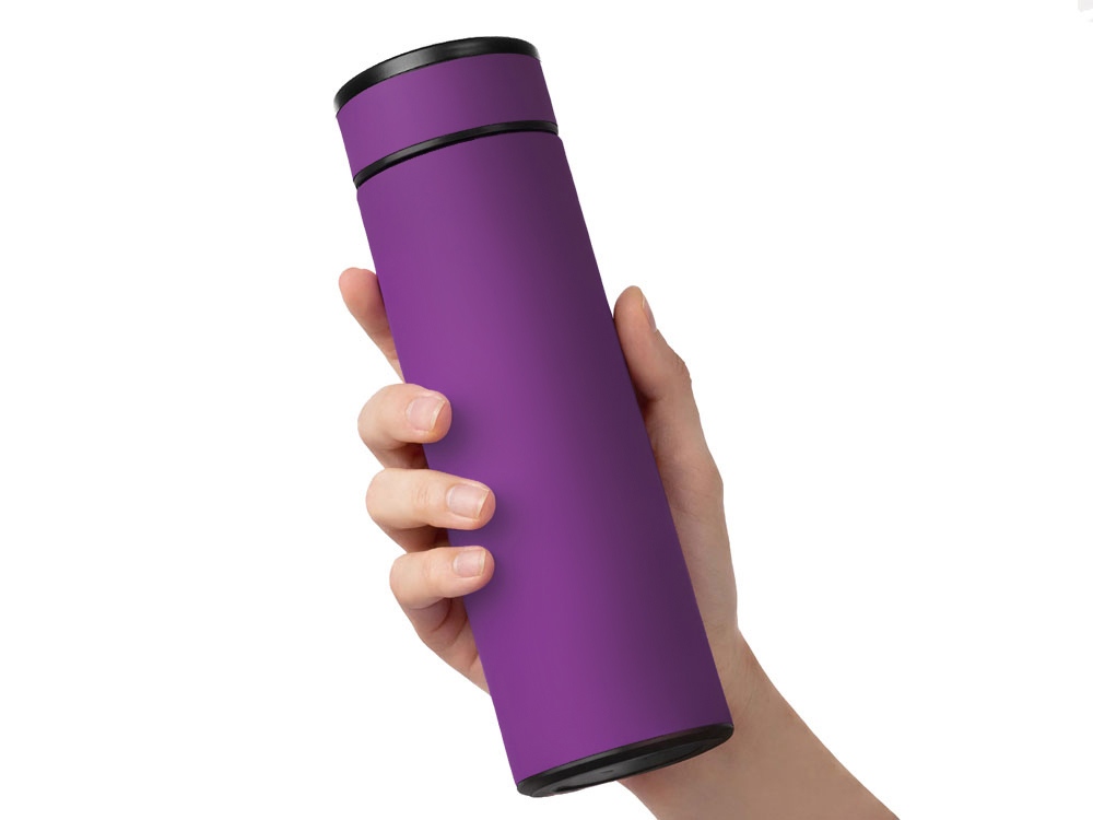 Вакуумный термос Vacuum Flask C1, soft touch, 420мл, фиолетовый