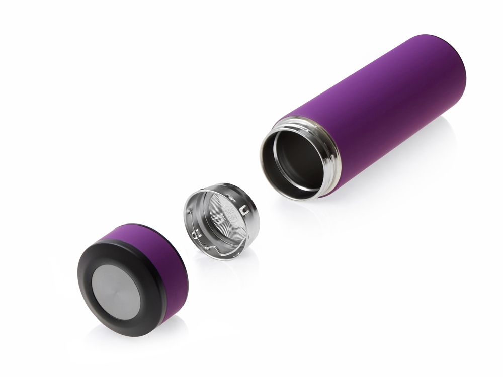 Вакуумный термос Vacuum Flask C1, soft touch, 420мл, фиолетовый