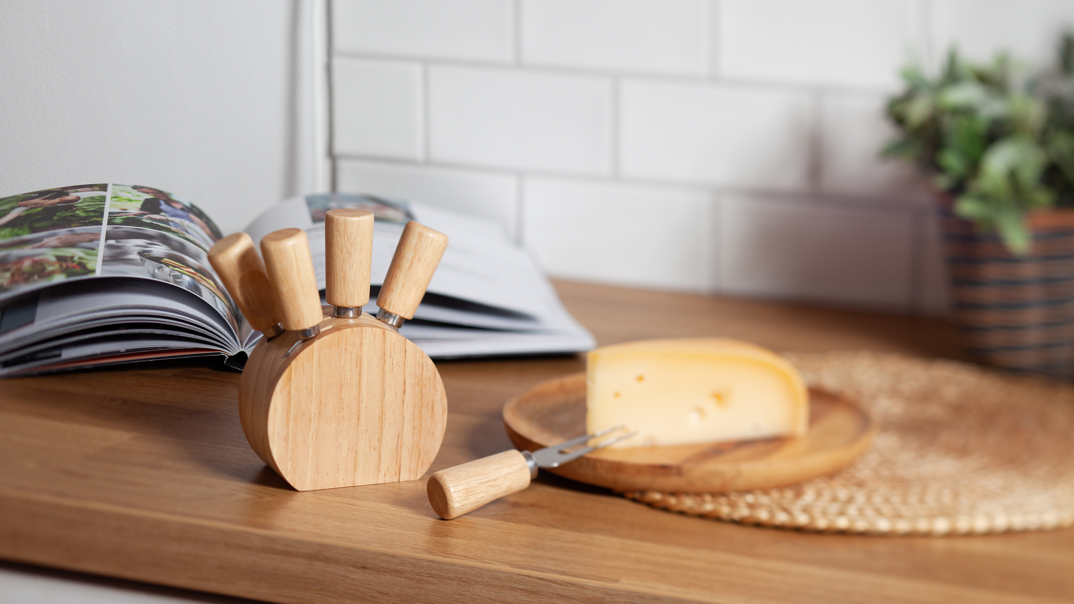 Набор для сыра "Chief of cheese" на подставке, цвет натуральный