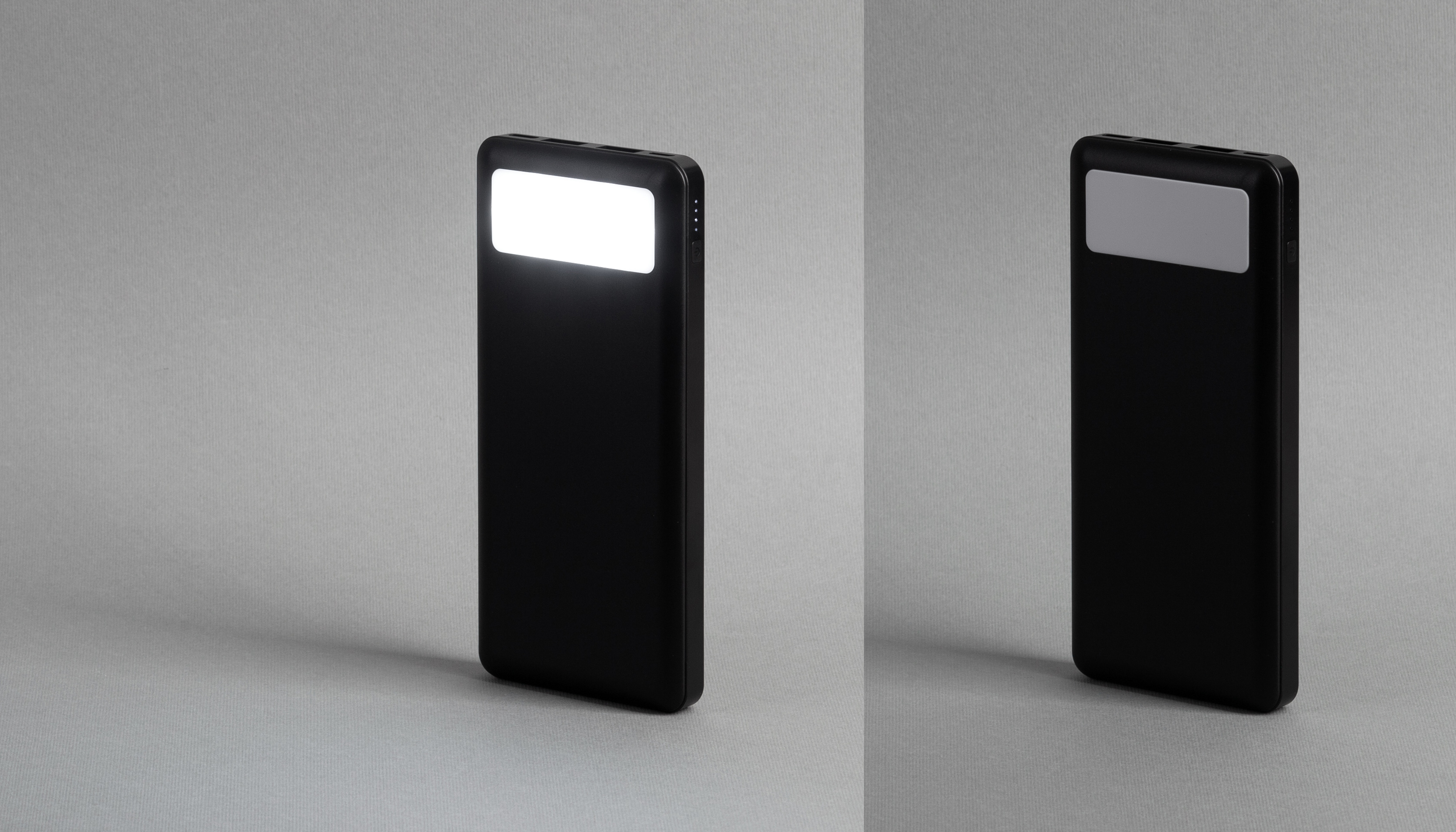 Зарядное устройство "Lumos" 10000 mAh с фонариком, черный, цвет черный