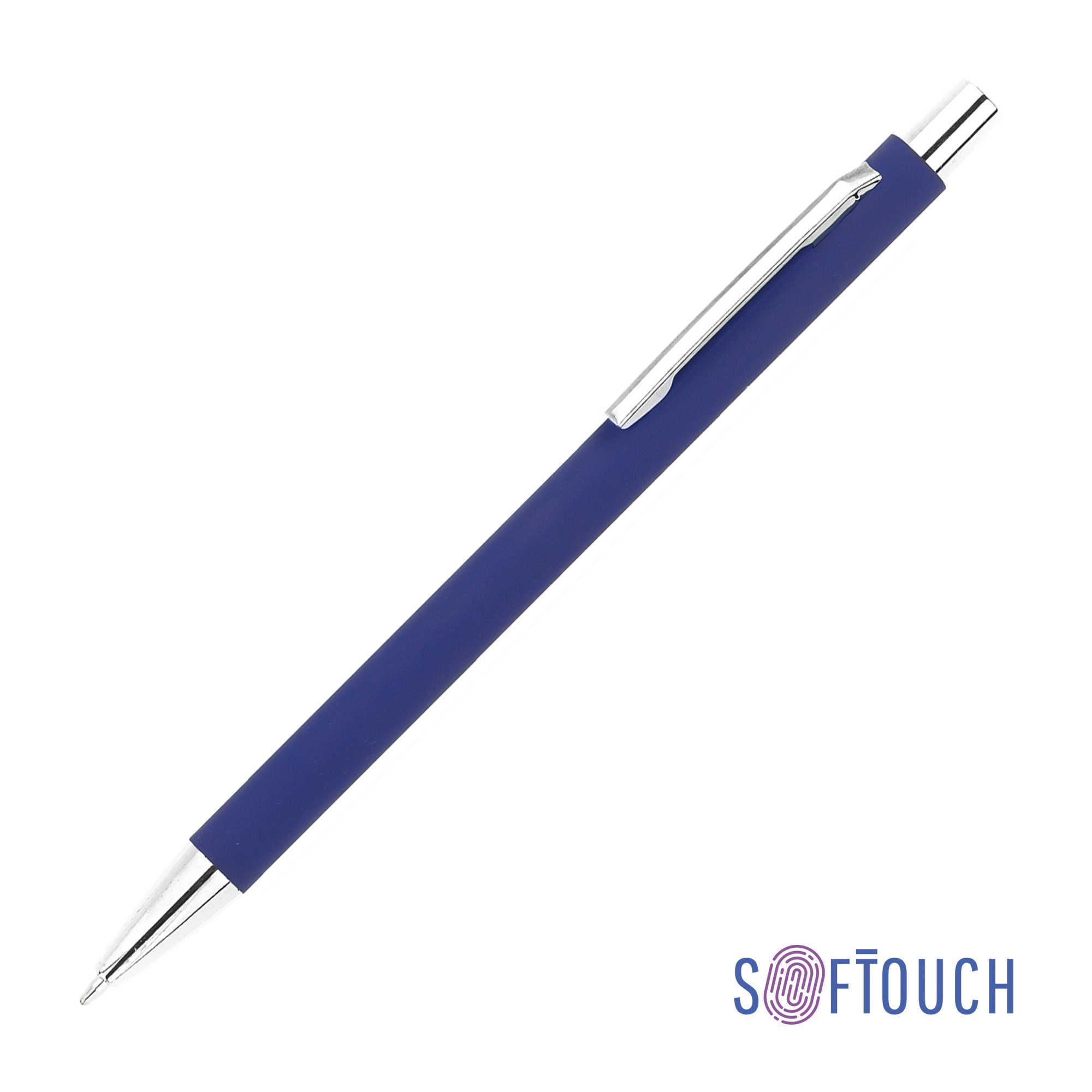 Ручка шариковая "Trade", покрытие soft touch, цвет темно-синий