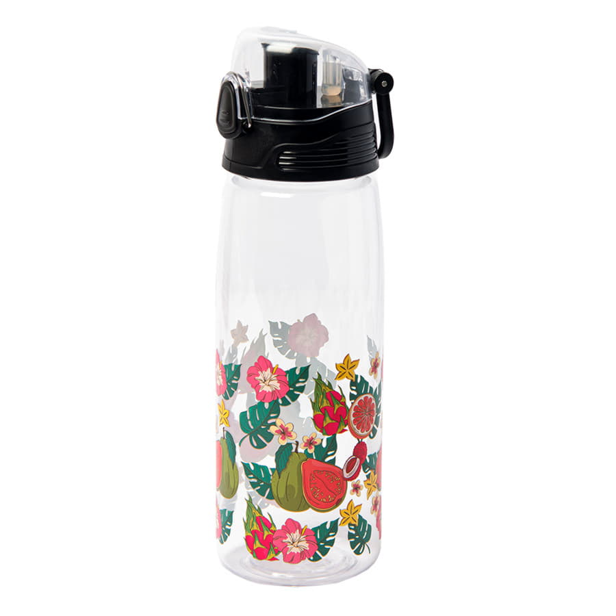 Бутылка для воды FLASK, 800 мл; 25,2х7,7см, прозрачный, пластик