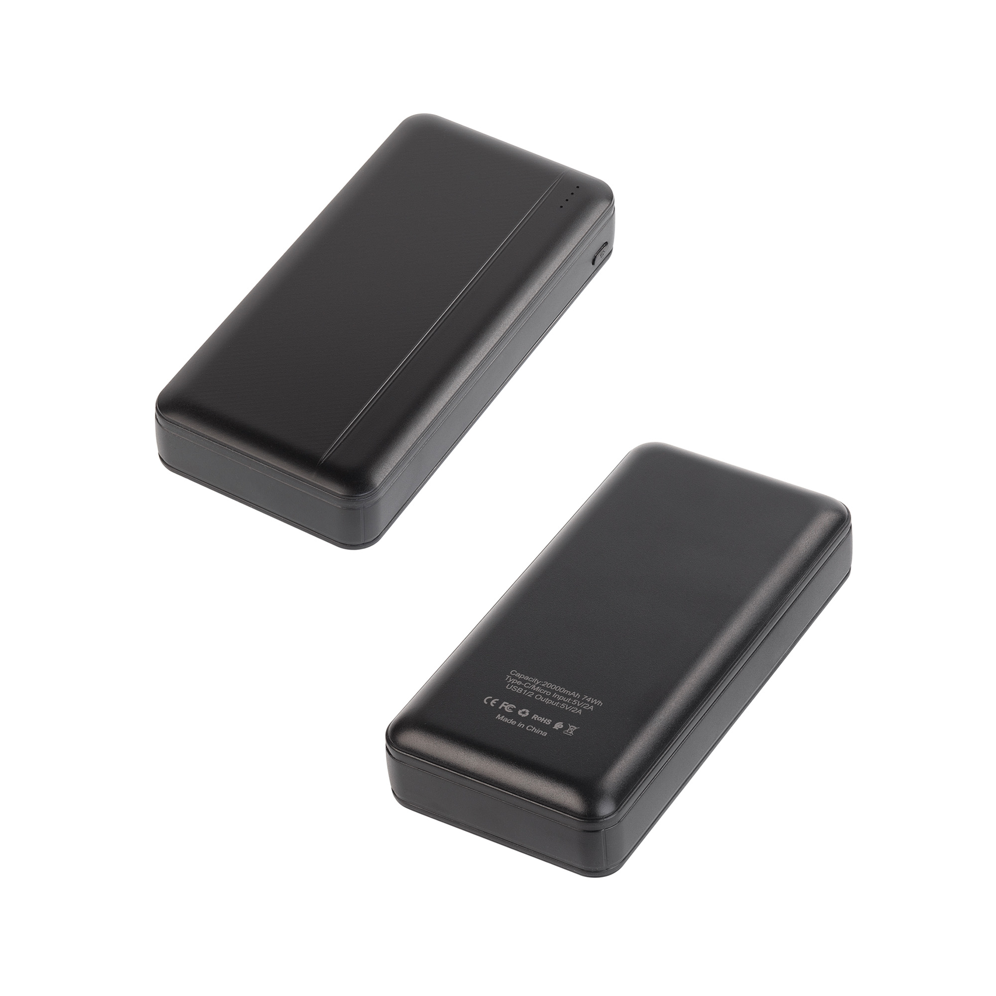 Зарядное устройство "Twenty Matt" 20000 mAh, цвет черный