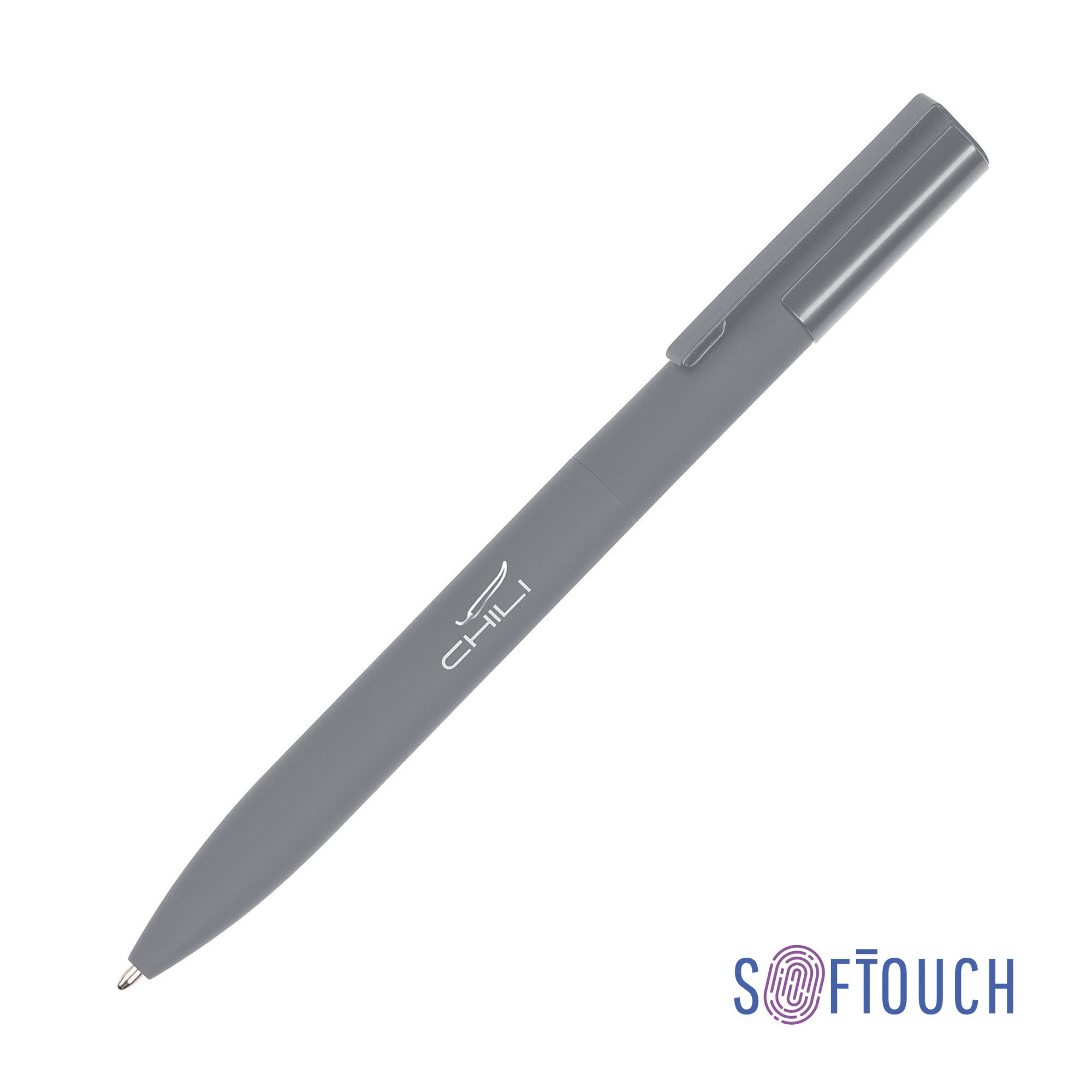 Ручка шариковая "Orion", покрытие soft touch, цвет серый